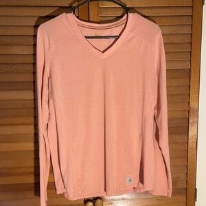 Carhartt 2/3 sleeve v-neck Tshirt working wear woman’s sz Medium (8-10) NEE​
